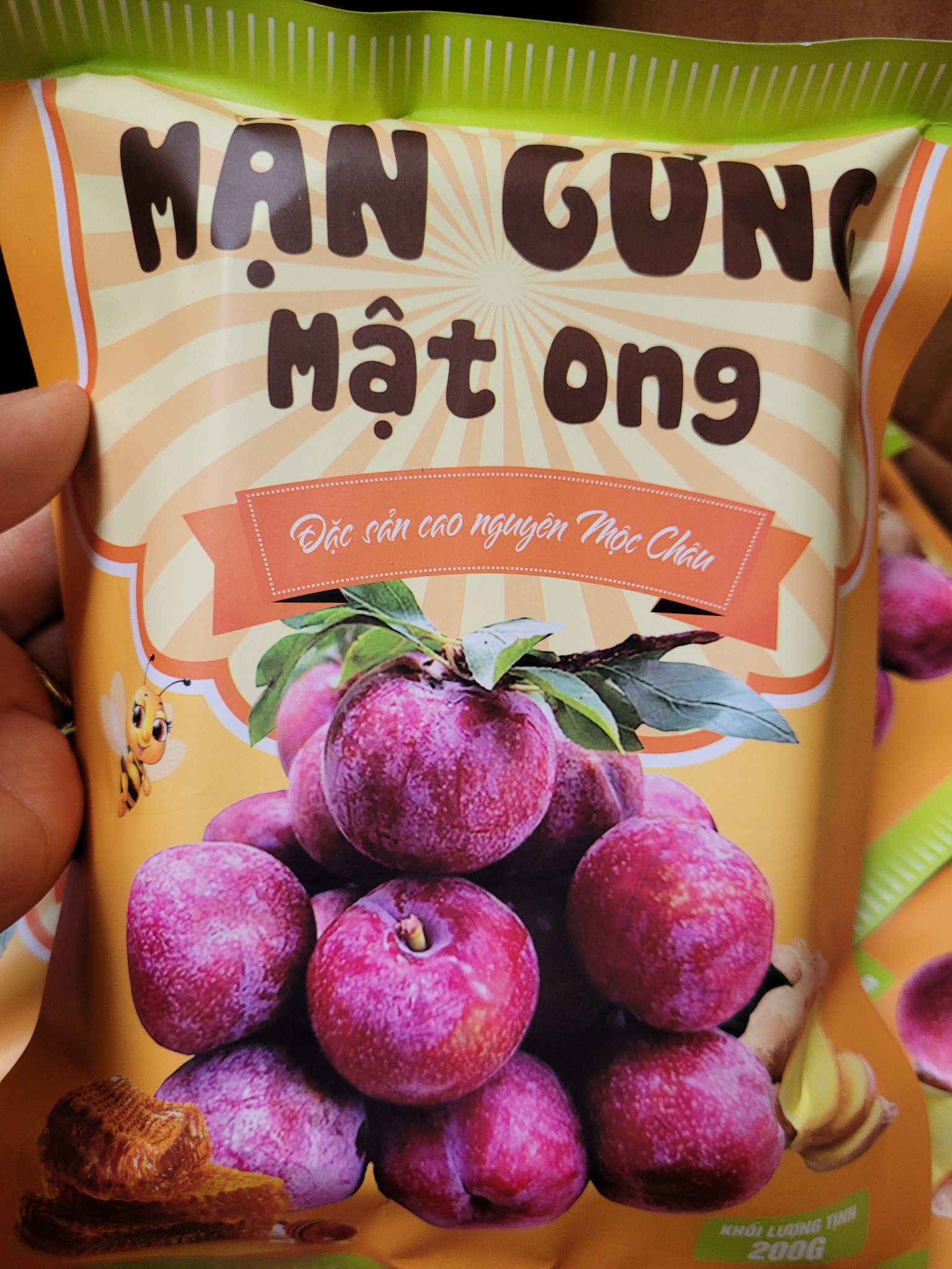 Mận gừng mật ong sấy dẻo Mộc Châu